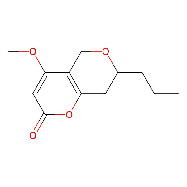 2D Structure of 4-methoxy-7-propyl-7,8-dihydro-5H-pyrano[4,3-b]pyran-2-one