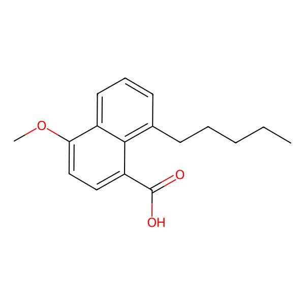 2D Structure of 4-Methoxy-8-pentyl-1-naphthoic acid