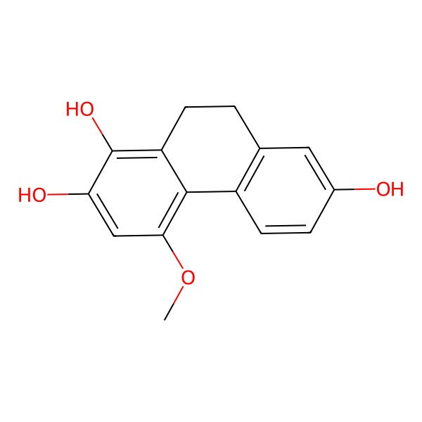 2D Structure of 4-Methoxy-9,10-dihydrophenanthrene-1,2,7-triol