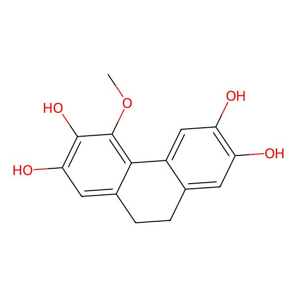 2D Structure of 4-Methoxy-9,10-dihydrophenanthrene-2,3,6,7-tetrol