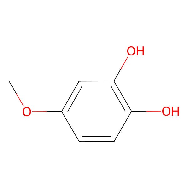 2D Structure of 4-Methoxybenzene-1,2-diol