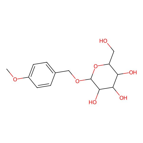 2D Structure of 4-Methoxybenzyl beta-D-glucopyranoside 2D Structure of 4-Methoxybenzyl beta-D-glucopyranoside