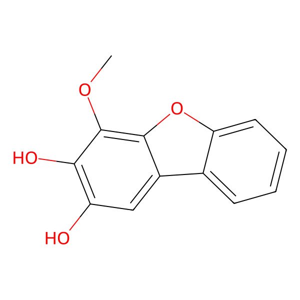 2D Structure of 4-Methoxydibenzofuran-2,3-diol