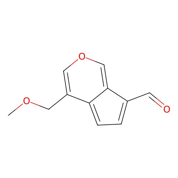 2D Structure of 4-(Methoxymethyl)cyclopenta[c]pyran-7-carbaldehyde