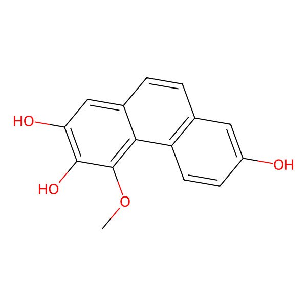 2D Structure of 4-Methoxyphenanthrene-2,3,7-triol
