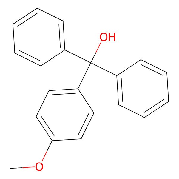 2D Structure of (4-Methoxyphenyl)diphenylmethanol 2D Structure of (4-Methoxyphenyl)diphenylmethanol