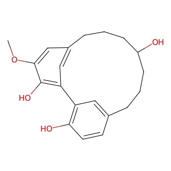 2D Structure of 4-Methoxytricyclo[12.3.1.12,6]nonadeca-1(17),2,4,6(19),14(18),15-hexaene-3,10,17-triol