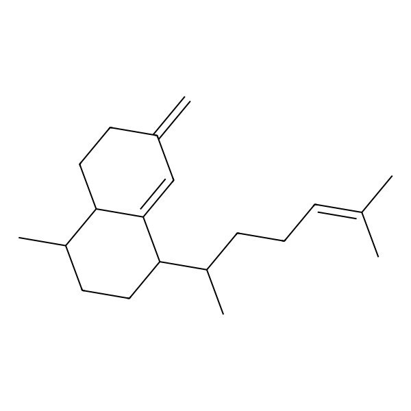2D Structure of 4-methyl-1-(6-methylhept-5-en-2-yl)-7-methylidene-2,3,4,4a,5,6-hexahydro-1H-naphthalene
