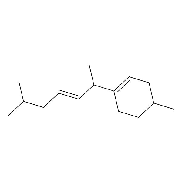 2D Structure of 4-methyl-1-[(E)-6-methylhept-3-en-2-yl]cyclohexene