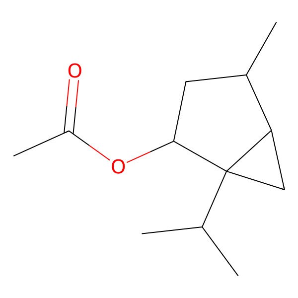 2D Structure of (4-Methyl-1-propan-2-yl-2-bicyclo[3.1.0]hexanyl) acetate
