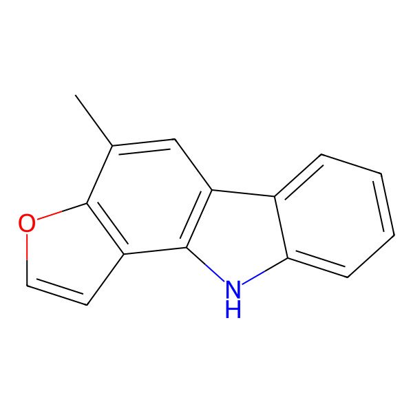 2D Structure of 4-methyl-10H-furo[3,2-a]carbazole