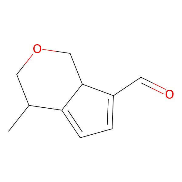 2D Structure of 4-Methyl-1,3,4,7a-tetrahydrocyclopenta[c]pyran-7-carbaldehyde