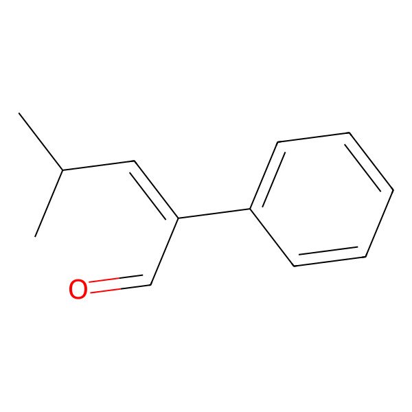 2D Structure of 4-Methyl-2-phenyl-2-pentenal