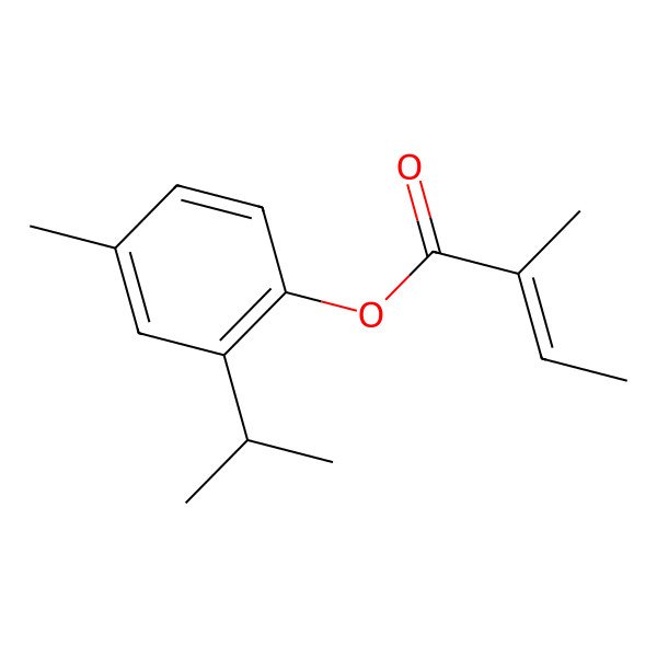 2D Structure of (4-Methyl-2-propan-2-ylphenyl) 2-methylbut-2-enoate