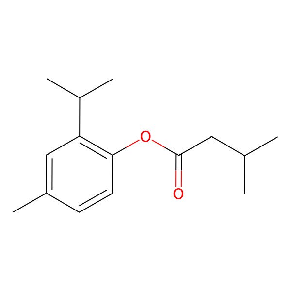 2D Structure of (4-Methyl-2-propan-2-ylphenyl) 3-methylbutanoate