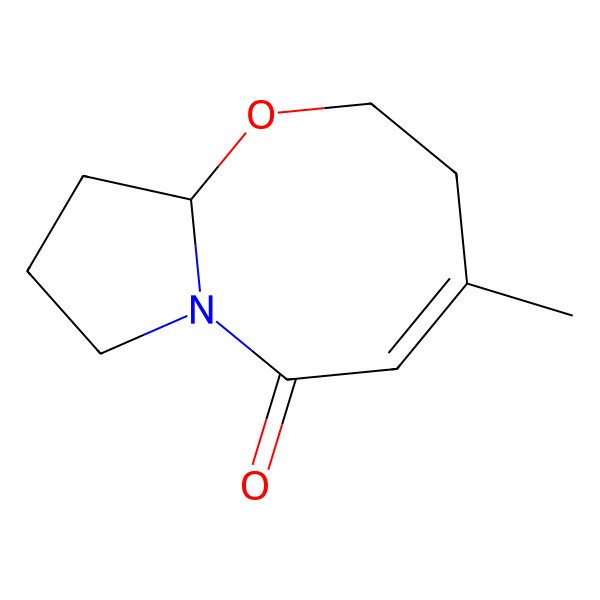 2D Structure of 4-Methyl-2,3,8,9,10,10a-hexahydropyrrolo[2,1-b][1,3]oxazocin-6-one