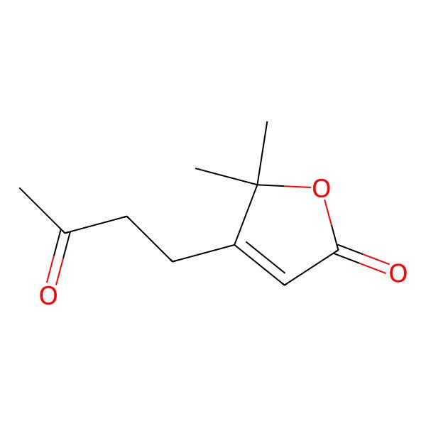 2D Structure of 4-Methyl-3-(3-oxo-L-butyl)-2-penten-4-olide