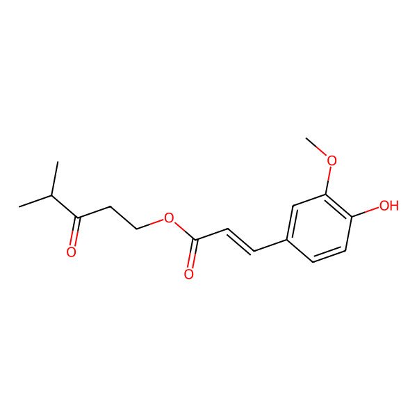 2D Structure of (4-Methyl-3-oxopentyl) 3-(4-hydroxy-3-methoxyphenyl)prop-2-enoate