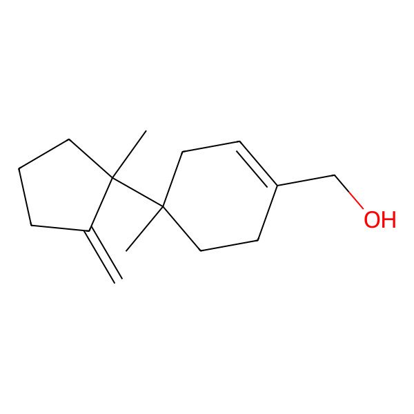 2D Structure of [4-Methyl-4-(1-methyl-2-methylidenecyclopentyl)cyclohexen-1-yl]methanol