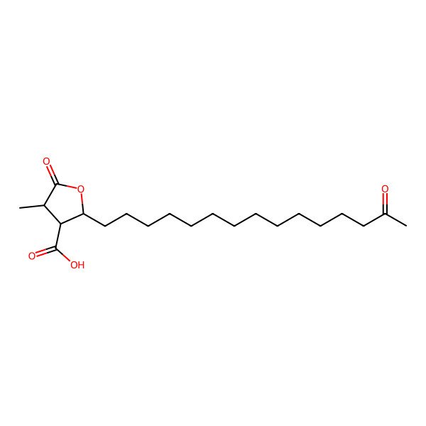 2D Structure of 4-Methyl-5-oxo-2-(14-oxopentadecyl)oxolane-3-carboxylic acid