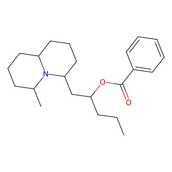 2D Structure of 4-Methyl-6-(2'-benzoyloxypentyl)-quinolizidine