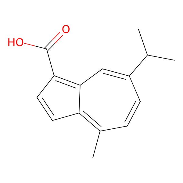 2D Structure of 4-Methyl-7-propan-2-ylazulene-1-carboxylic acid