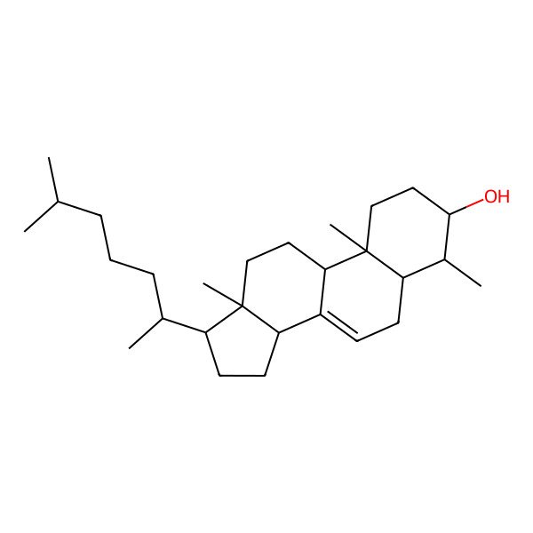 2D Structure of 4-Methylcholest-7-en-3-ol
