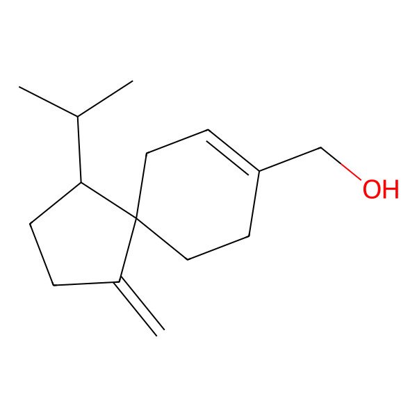 2D Structure of (4-Methylidene-1-propan-2-ylspiro[4.5]dec-8-en-8-yl)methanol