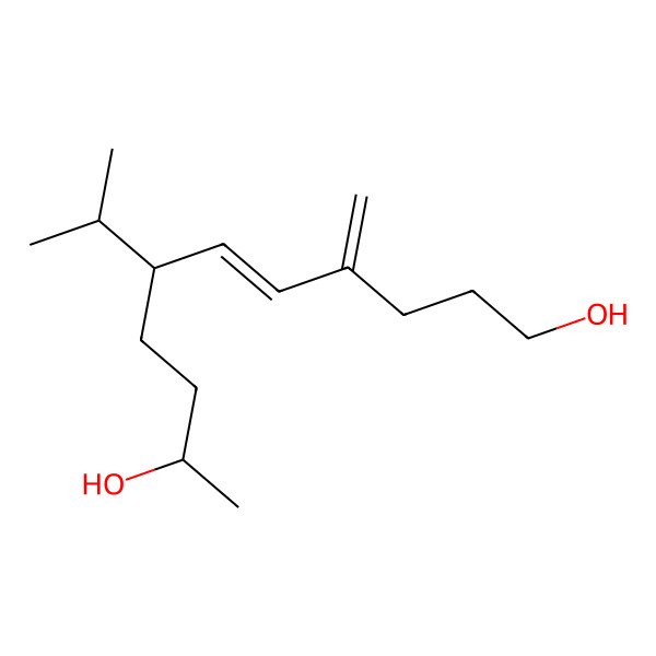 2D Structure of 4-Methylidene-7-propan-2-ylundec-5-ene-1,10-diol