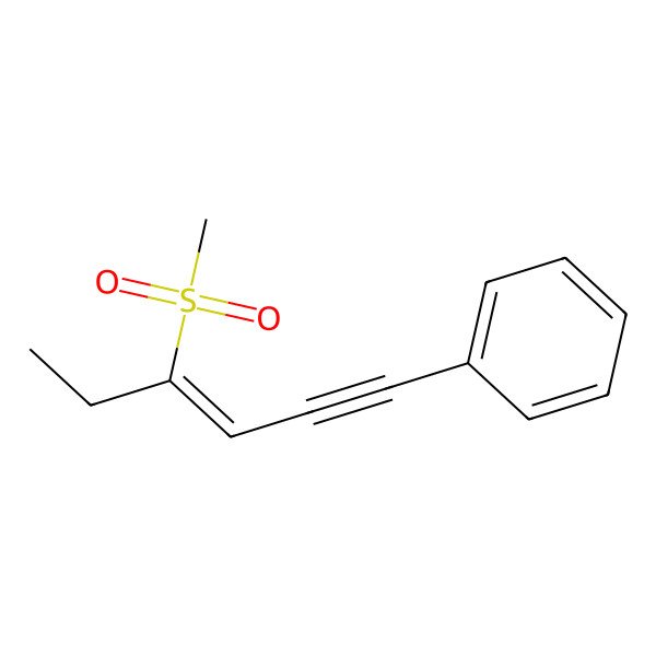 2D Structure of 4-Methylsulfonylhex-3-en-1-ynylbenzene