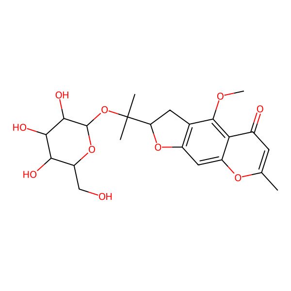 2D Structure of 4'-O-beta-D-Glucosyl-5-O-methylvisamminol