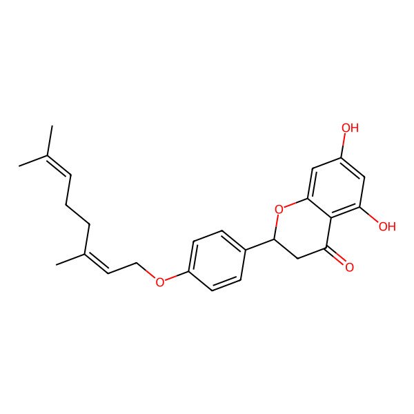 2D Structure of 4'-O-Geranylnaringenin 2D Structure of 4'-O-Geranylnaringenin