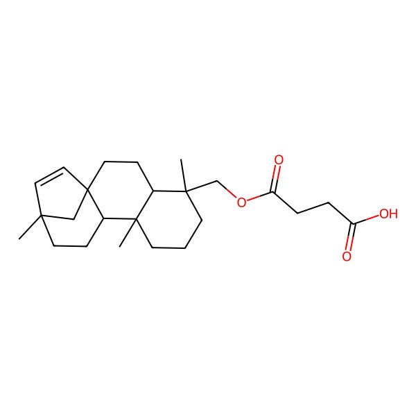 2D Structure of 4-Oxo-4-[(5,9,13-trimethyl-5-tetracyclo[11.2.1.01,10.04,9]hexadec-14-enyl)methoxy]butanoic acid