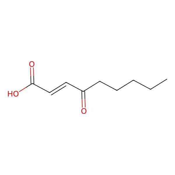 2D Structure of 4-oxonon-2-enoic Acid