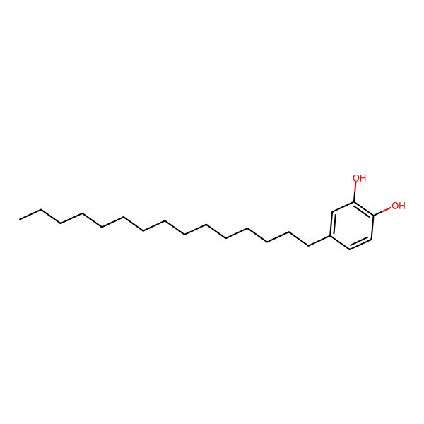 2D Structure of 4-Pentadecylbenzene-1,2-diol