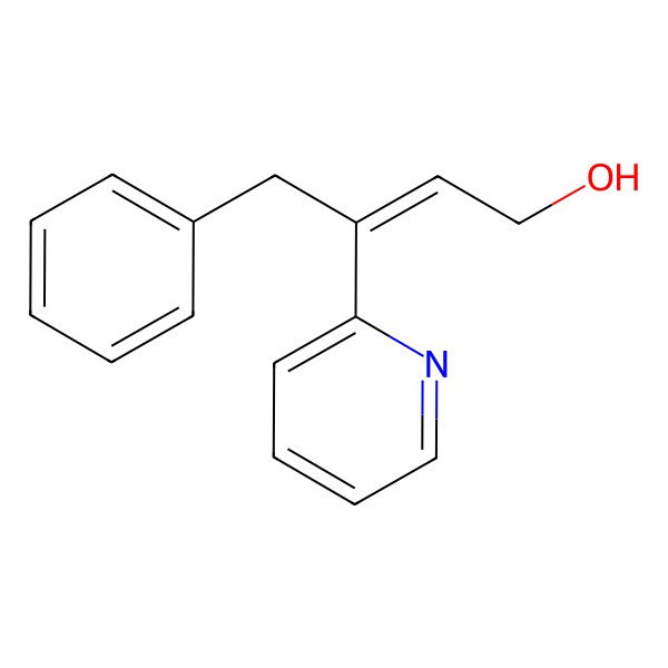 2D Structure of 4-Phenyl-3-pyridin-2-ylbut-2-en-1-ol