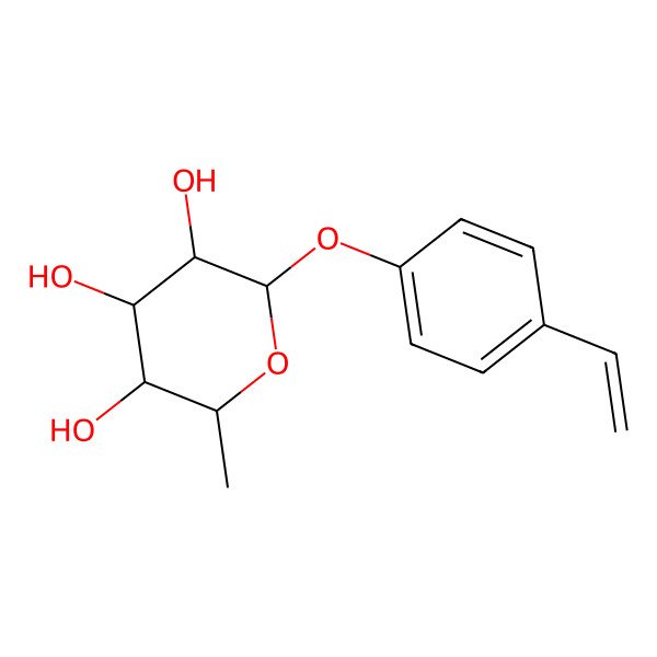 2D Structure of 4-Rhamnosyl-phenylethylene