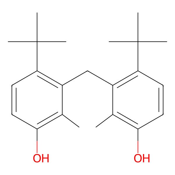 2D Structure of 4-Tert-butyl-3-[(6-tert-butyl-3-hydroxy-2-methylphenyl)methyl]-2-methylphenol