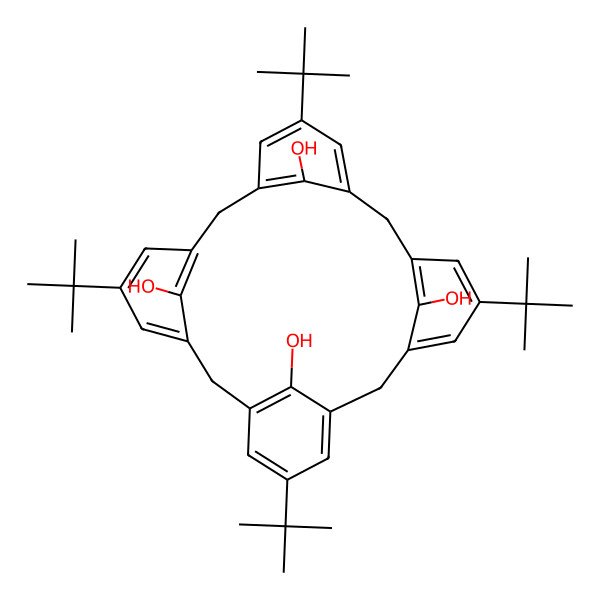 2D Structure of 4-tert-Butylcalix[4]arene