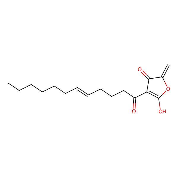 2D Structure of 4-[(Z)-dodec-5-enoyl]-5-hydroxy-2-methylidenefuran-3-one