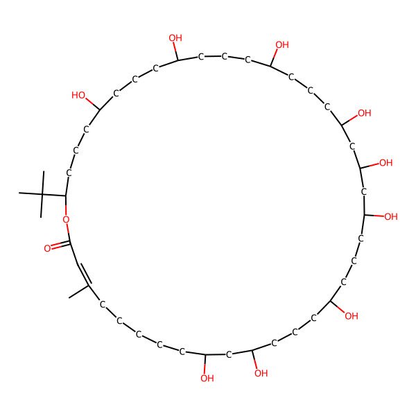 2D Structure of 40-Tert-butyl-10,12,16,20,22,24,28,32,36-nonahydroxy-4-methyl-1-oxacyclotetracont-3-en-2-one