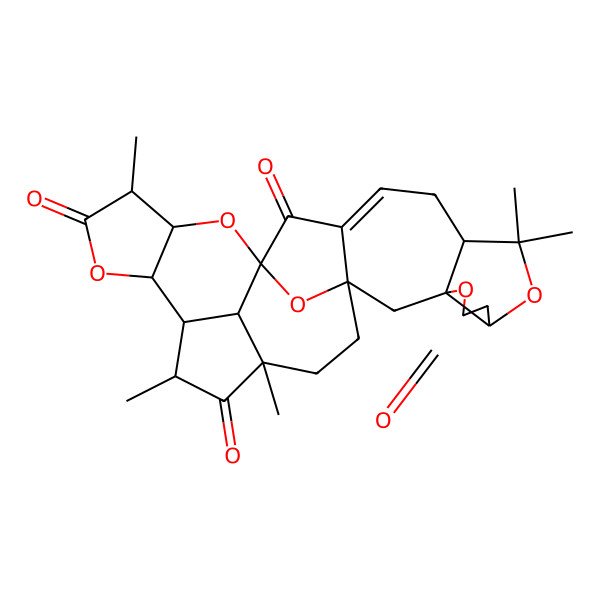 2D Structure of 9,9,18,23,25-Pentamethyl-4,8,16,20,28-pentaoxaoctacyclo[13.12.1.115,22.01,13.03,7.03,10.017,21.025,29]nonacos-12-ene-5,14,19,24-tetrone