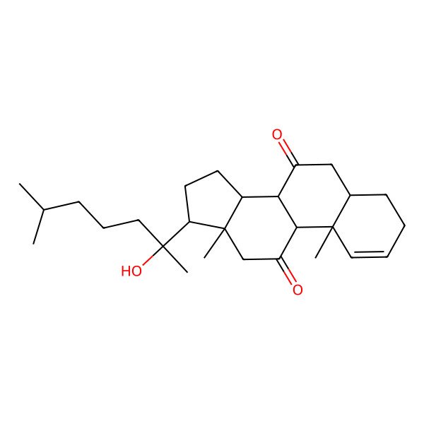 2D Structure of 17-(2-hydroxy-6-methylheptan-2-yl)-10,13-dimethyl-4,5,6,8,9,12,14,15,16,17-decahydro-3H-cyclopenta[a]phenanthrene-7,11-dione
