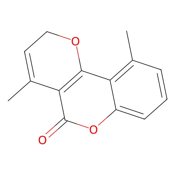 2D Structure of 4,10-dimethyl-2H-pyrano[3,2-c]chromen-5-one