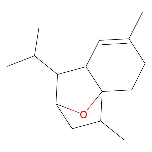 2D Structure of 4,10-Dimethyl-7-propan-2-yl-11-oxatricyclo[6.2.1.01,6]undec-4-ene