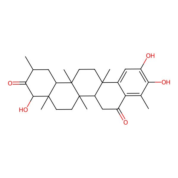 2D Structure of 4,10,11-Trihydroxy-2,4a,6a,6a,9,14a-hexamethyl-1,2,4,5,6,6b,7,13,14,14b-decahydropicene-3,8-dione