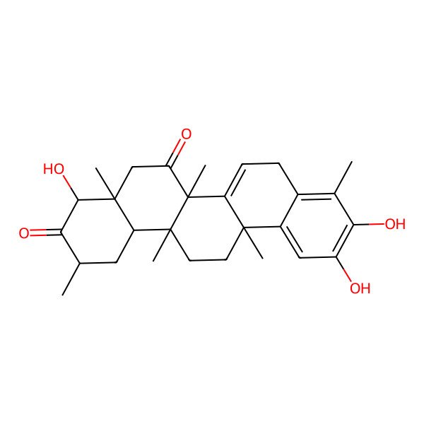 2D Structure of 4,10,11-Trihydroxy-2,4a,6a,6a,9,14a-hexamethyl-1,2,4,5,8,13,14,14b-octahydropicene-3,6-dione