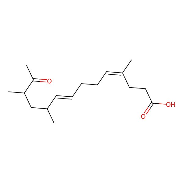 2D Structure of 4,10,12-Trimethyl-13-oxotetradeca-4,8-dienoic acid