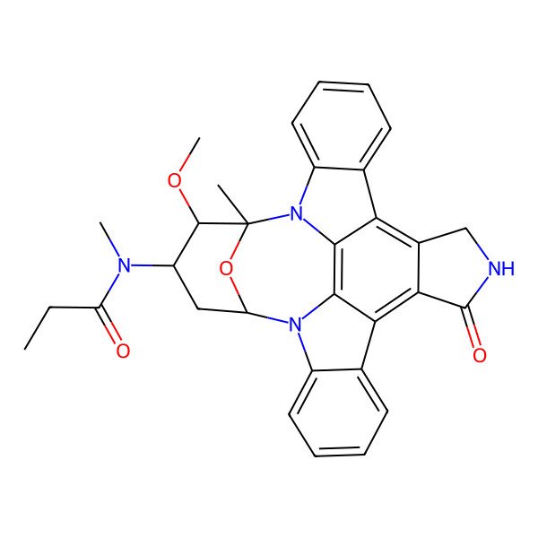 2D Structure of N-[(2S,3R,4R,6R)-3-methoxy-2-methyl-16-oxo-29-oxa-1,7,17-triazaoctacyclo[12.12.2.12,6.07,28.08,13.015,19.020,27.021,26]nonacosa-8,10,12,14,19,21,23,25,27-nonaen-4-yl]-N-methylpropanamide