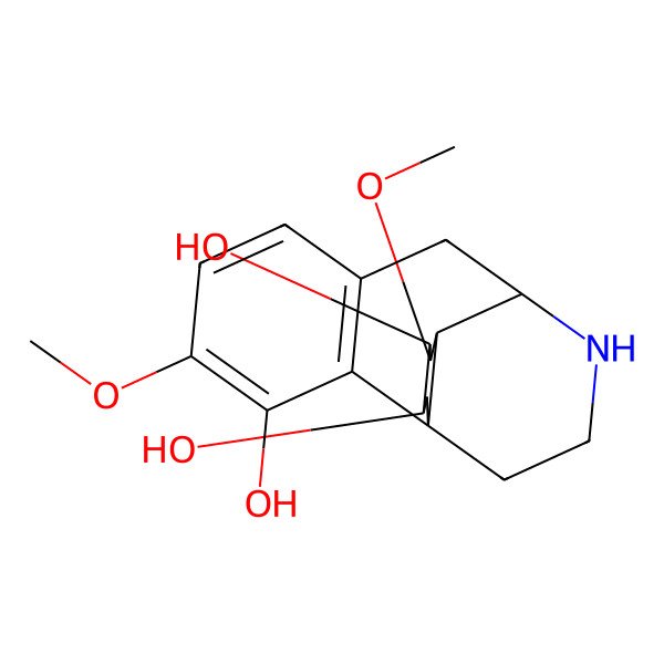 2D Structure of 4,11-Dimethoxy-17-azatetracyclo[7.5.3.01,10.02,7]heptadeca-2(7),3,5-triene-3,12,13-triol